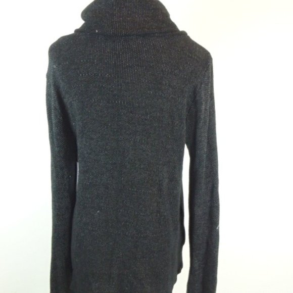 VELVET BY GRAHAM & SPENCER BLACK tweed sweater M - Picture 4 of 7
